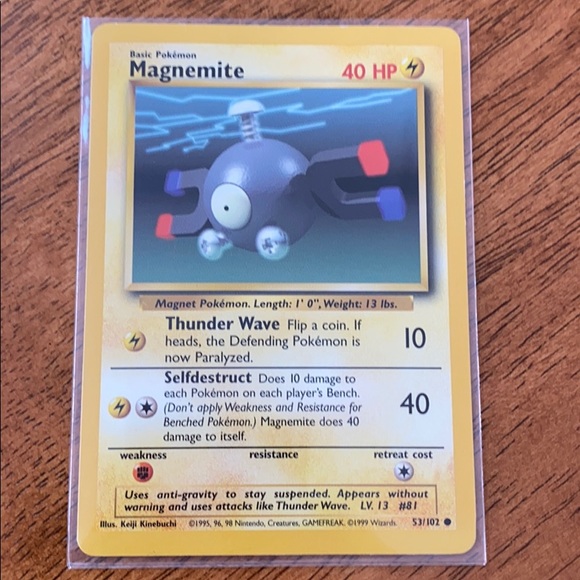 Pokemon | Toys | Pokmon Base Set Magnemite Card 995 5312 | Poshmark Pokemon | Toys | Pokmon Base Set Magnemite Card 995 5312 | Poshmark